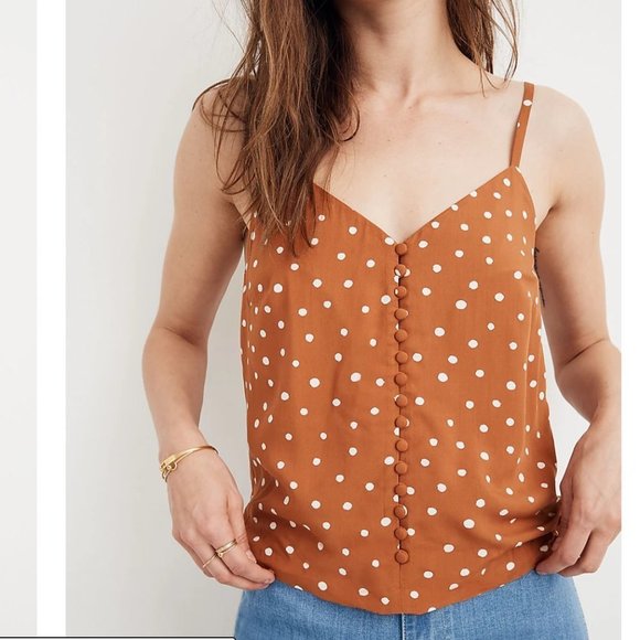 Madewell Tops - Madewell Button-Down Cami Top in Inkspot Dots